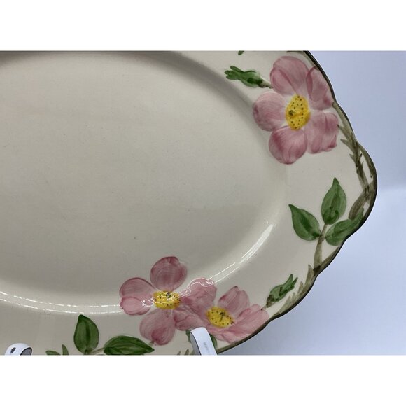 Desert Rose 14 inch Large Platter Fransican Earthenware Collectible 1970s Vtg - Picture 8 of 15